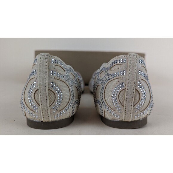 Journee Collection Batavia Flats Women 8.5 Nude Rhinestone Pointed Toe Shoes NWT - Picture 6 of 10